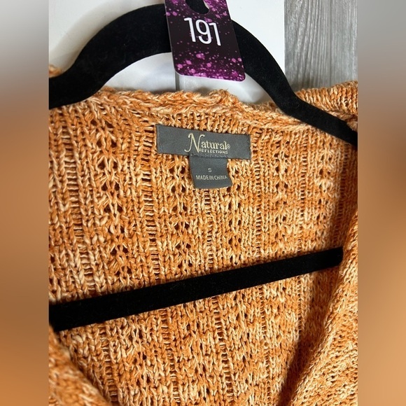 191. Natural Reflections 100% Cotton Sweater Hoodie Pullover Pumpkin Orange S - Picture 5 of 6